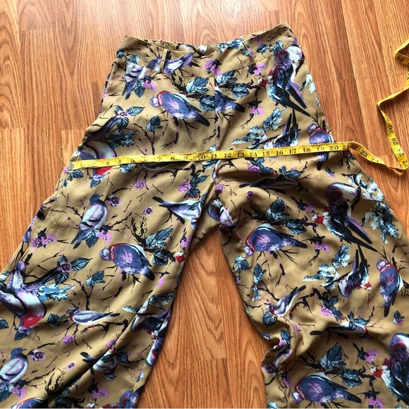 Bell bottom bird pattern dress pants - Picture 10 of 12